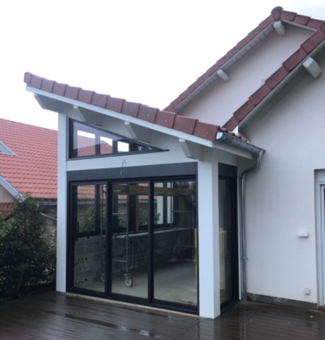 Véranda bois et alu st dié des vosges